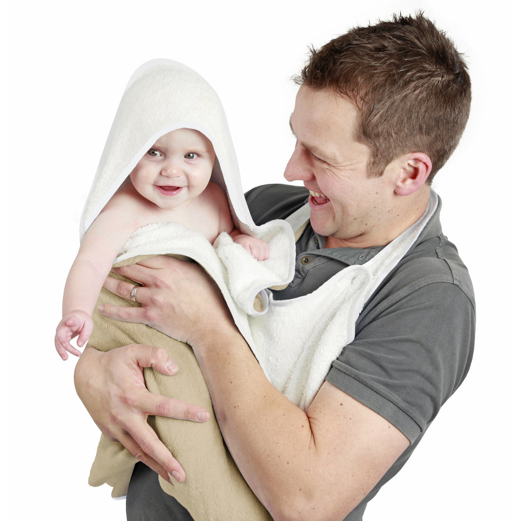 bathtime bonding with Cuddledry handsfree hooded baby bath towel