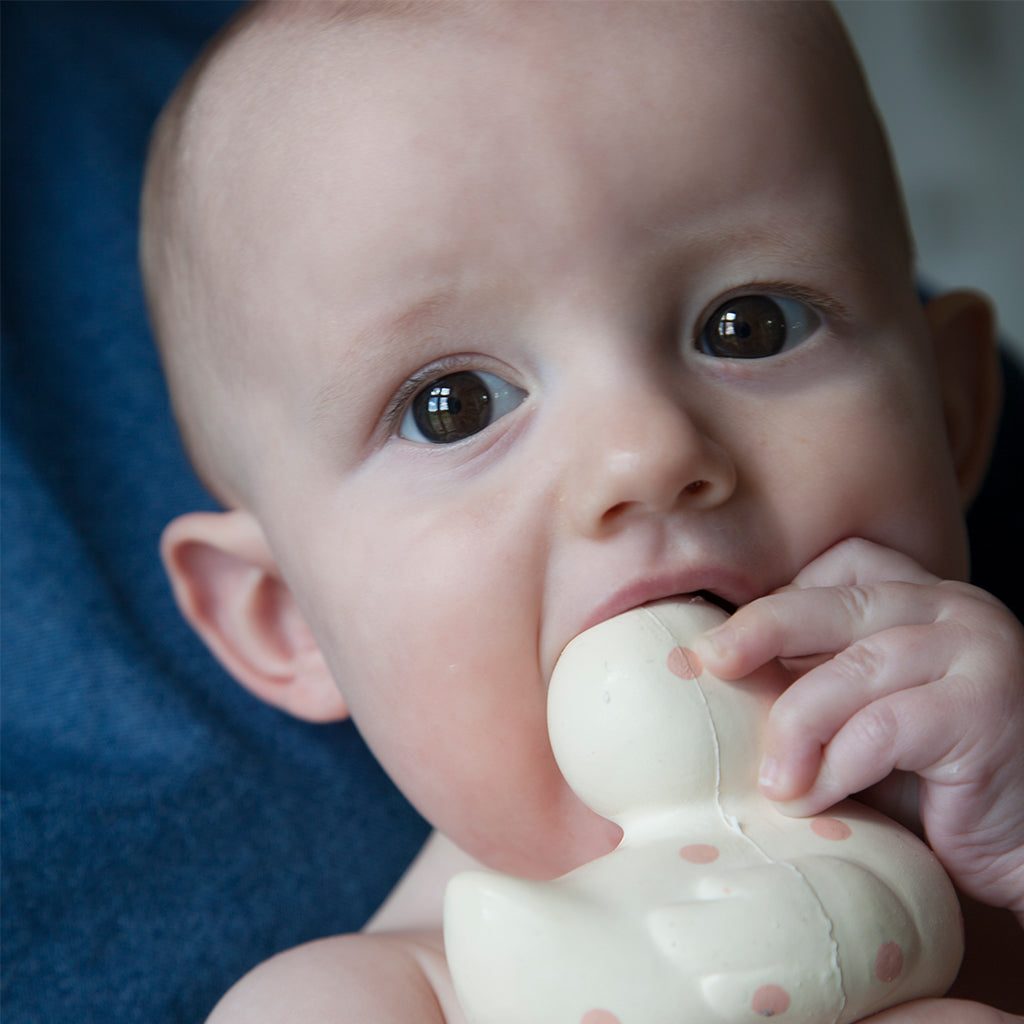 natural rubber duck baby bath toy teether